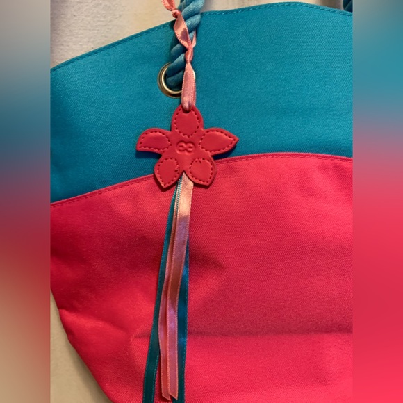 Escada pacific paradise pink and blue small tote or shopper bag - Picture 2 of 11